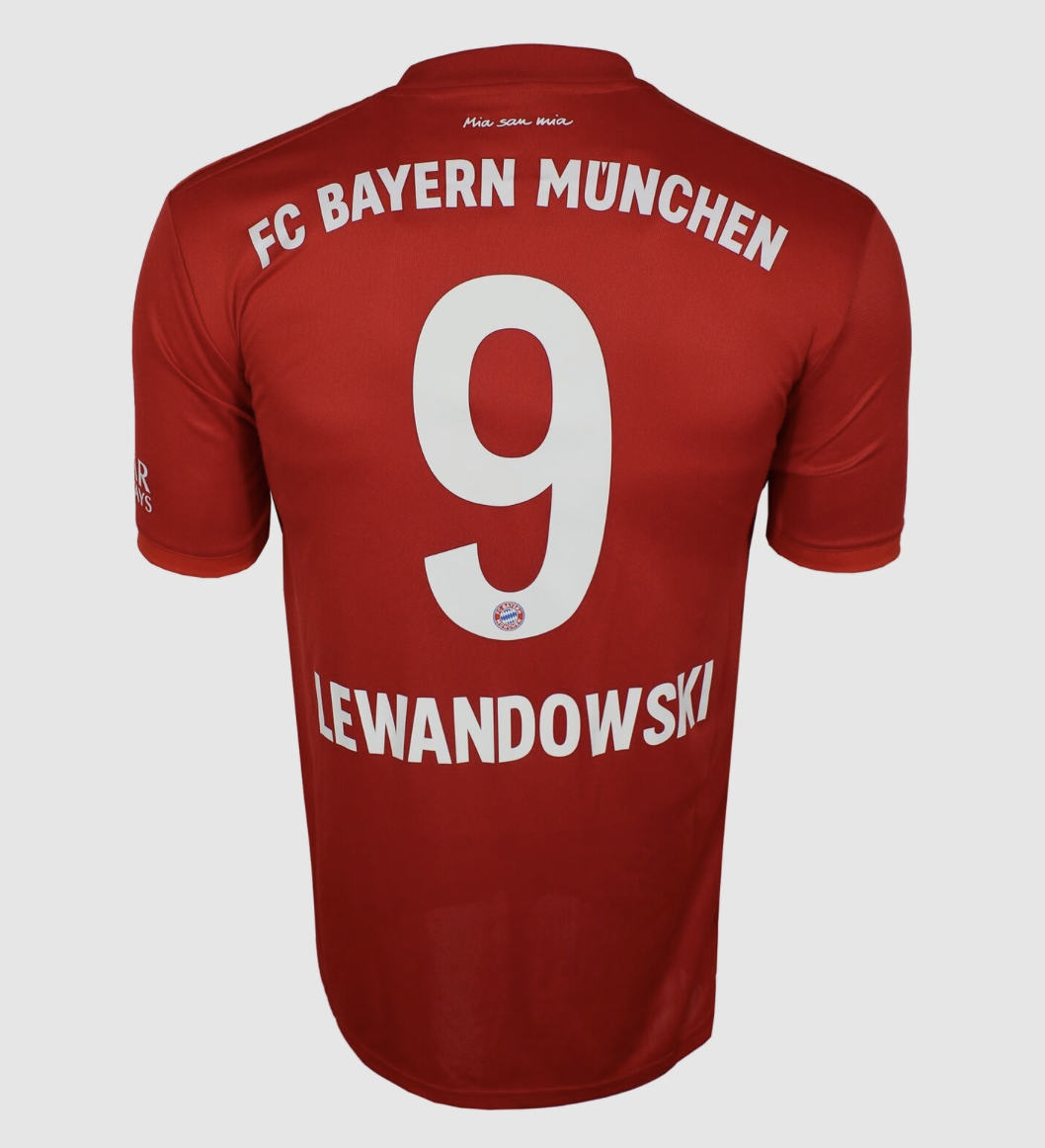 Bayern Munich 19/20 Men's Football Adidas Home Shirt | LEWANDOSKI #9 | Large