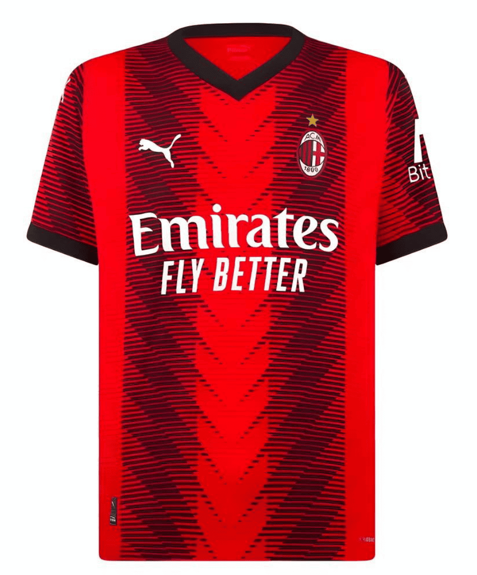 AC Milan 23/24 Men's Football Authentic Puma Home Shirt | Medium