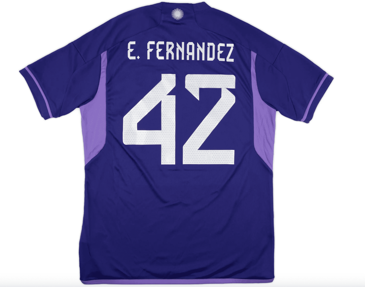 Argentina 22/23 Men's Football World Cup Adidas Away Shirt | Medium | E.FERNANDEZ #42