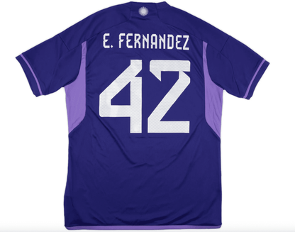 Argentina 2022/2023 Men's World Cup Adidas Away Shirt — E.FERNANDEZ #42