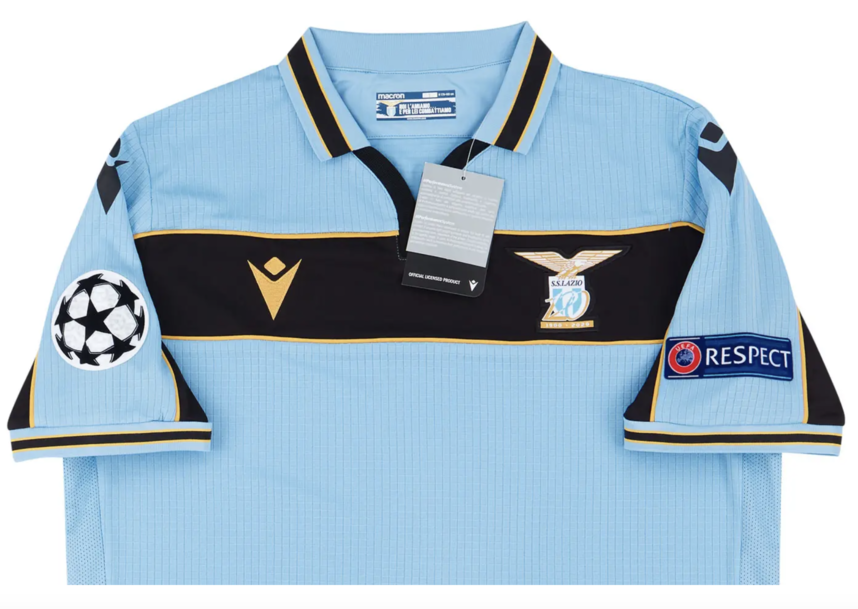 Lazio 20/21 Men's Football Macron Champions League Special Edition Home Shirt 3