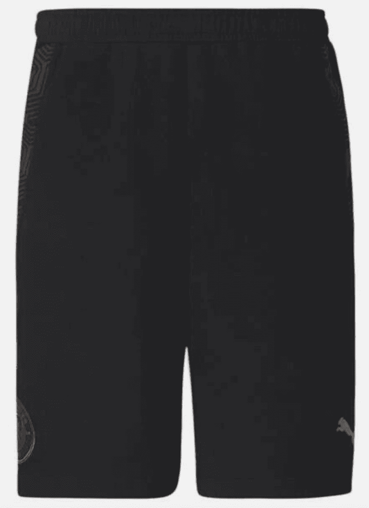 Man City FC Black Men's Puma Football Casual Shorts