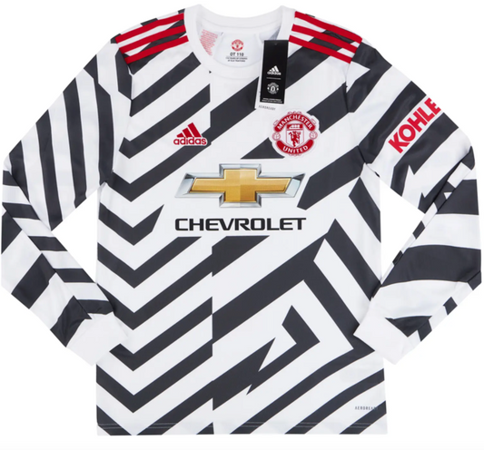 Manchester UTD FC 20/21 Kids Football Adidas Long Sleeve Third Kit