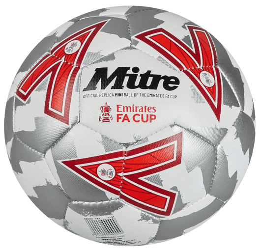 Mitre White & Red Emirates FA Cup Mini Football | Mini