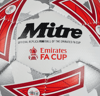 Mitre White & Red Emirates FA Cup Mini Skills Football