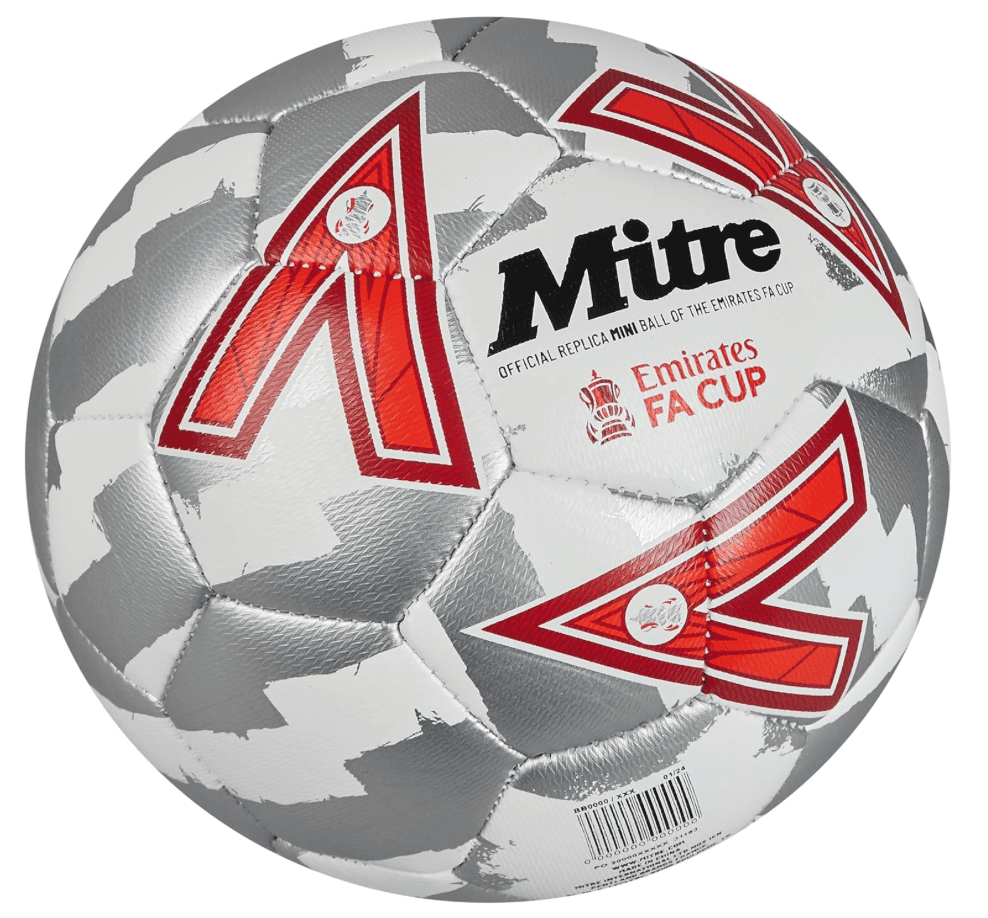 Mitre White & Red Emirates FA Cup Mini Skills Football | Mini